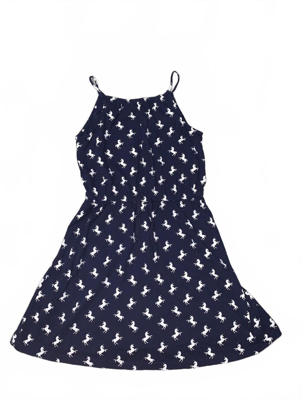 GAP Kids Girls Blue Unicorn Sleeveless Y2K Dress Size XXL 13-14 Years